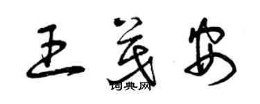 曾慶福王茂安草書個性簽名怎么寫