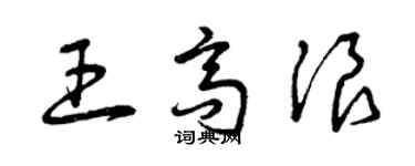 曾慶福王高浪草書個性簽名怎么寫