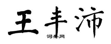 翁闓運王豐沛楷書個性簽名怎么寫