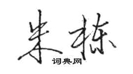 駱恆光朱棟行書個性簽名怎么寫