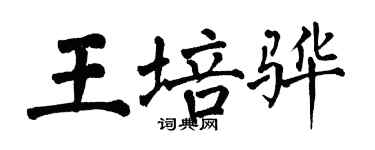 翁闓運王培驊楷書個性簽名怎么寫