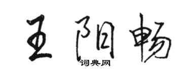 駱恆光王陽暢行書個性簽名怎么寫