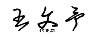 朱錫榮王文予草書個性簽名怎么寫