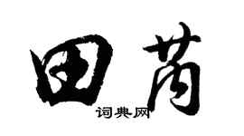 胡問遂田芮行書個性簽名怎么寫