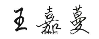 駱恆光王嘉蔓行書個性簽名怎么寫