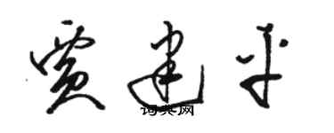 駱恆光賈建平草書個性簽名怎么寫