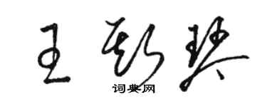 駱恆光王斯琴草書個性簽名怎么寫