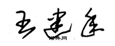 朱錫榮王建年草書個性簽名怎么寫