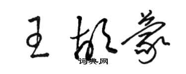 駱恆光王胡蒙草書個性簽名怎么寫