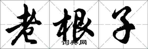 胡問遂老根子行書怎么寫