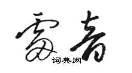 駱恆光雷音草書個性簽名怎么寫
