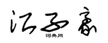 朱錫榮江子豪草書個性簽名怎么寫