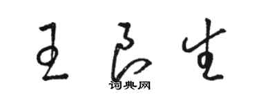 駱恆光王良生草書個性簽名怎么寫