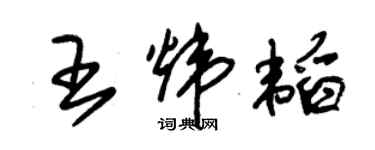 朱錫榮王煒韜草書個性簽名怎么寫