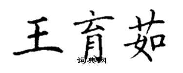 丁謙王育茹楷書個性簽名怎么寫