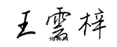 王正良王雲梓行書個性簽名怎么寫