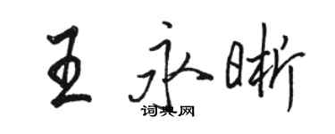 駱恆光王永晰行書個性簽名怎么寫