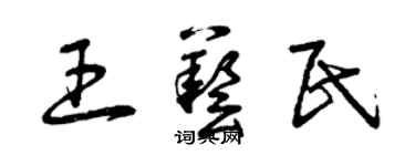曾慶福王藝民草書個性簽名怎么寫