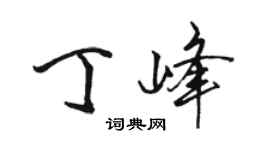 駱恆光丁峰行書個性簽名怎么寫