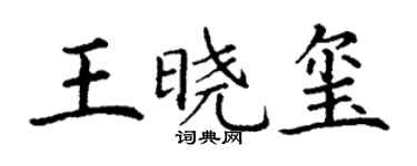 丁謙王曉璽楷書個性簽名怎么寫