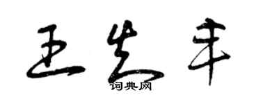 曾慶福王知豐草書個性簽名怎么寫