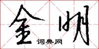 金明怎么寫好看