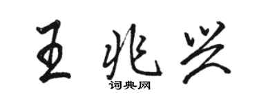 駱恆光王兆興行書個性簽名怎么寫