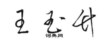 駱恆光王玉竹草書個性簽名怎么寫