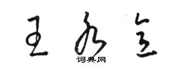 駱恆光王水意草書個性簽名怎么寫