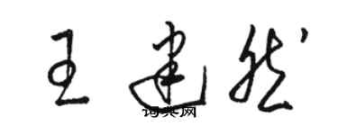 駱恆光王建然草書個性簽名怎么寫