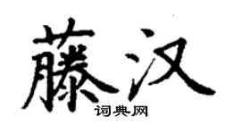 丁謙藤漢楷書個性簽名怎么寫