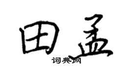 王正良田孟行書個性簽名怎么寫