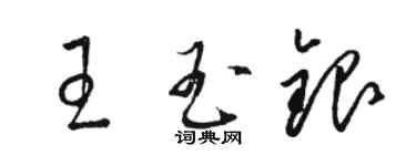 駱恆光王玉銀草書個性簽名怎么寫