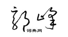 梁錦英郭峰草書個性簽名怎么寫