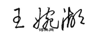 駱恆光王婉湖草書個性簽名怎么寫