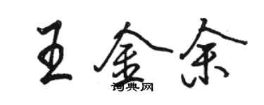 駱恆光王金余行書個性簽名怎么寫