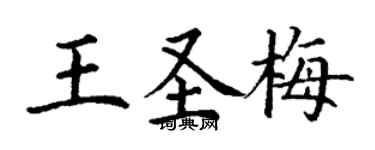 丁謙王聖梅楷書個性簽名怎么寫