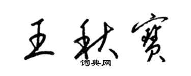 梁錦英王秋寶草書個性簽名怎么寫