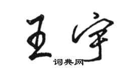 駱恆光王宇行書個性簽名怎么寫