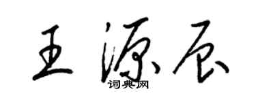 梁錦英王源辰草書個性簽名怎么寫