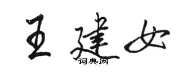 駱恆光王建女行書個性簽名怎么寫