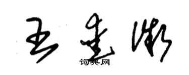 朱錫榮王愛微草書個性簽名怎么寫