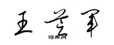 梁錦英王芝軍草書個性簽名怎么寫