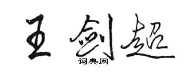 駱恆光王劍超行書個性簽名怎么寫