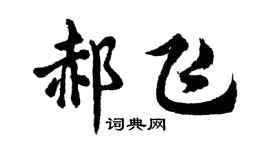 胡問遂郝飛行書個性簽名怎么寫