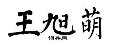 翁闓運王旭萌楷書個性簽名怎么寫
