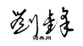 曾慶福劉鋒草書個性簽名怎么寫