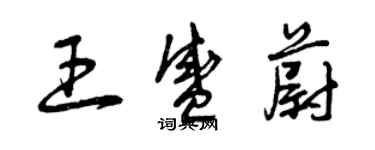 曾慶福王盛蔚草書個性簽名怎么寫