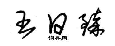 朱錫榮王日臻草書個性簽名怎么寫