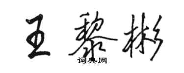 駱恆光王黎彬行書個性簽名怎么寫